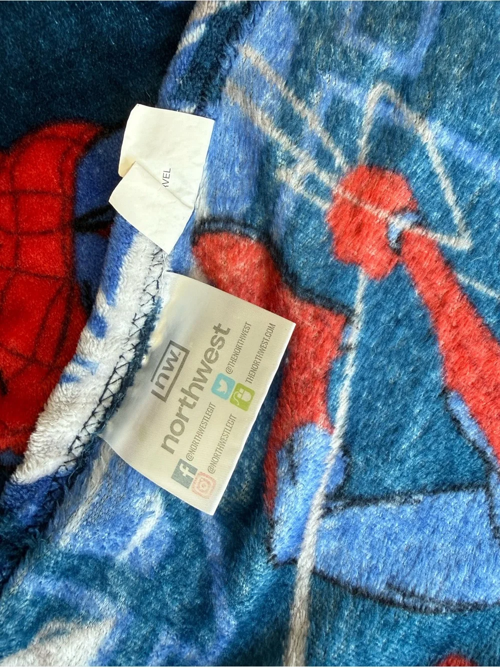 Northwest Red & Blue Spider-Man Plush Throw